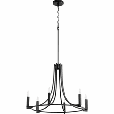 Quorum 696-6-69 Olympus Textured Black Lighting Chandelier