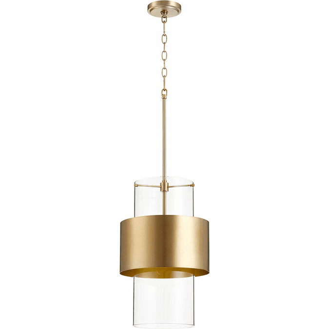 Quorum 8013-80 Contemporary Aged Brass Drop Ceiling Lighting