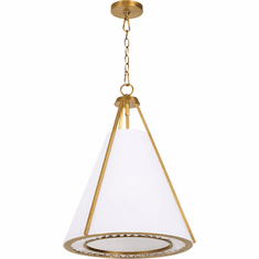 Quorum 8382-3-47 Gorham Brushed Brass Hanging Light