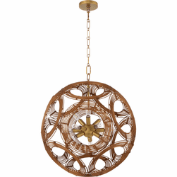 Quorum 852-22-47 Kalio Modern Brushed Brass Pendant Lighting