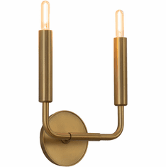 Robert Abbey 1406 Mavisten Edition Carbonia Contemporary Mavisten Brass Duex Wall Lighting Sconce