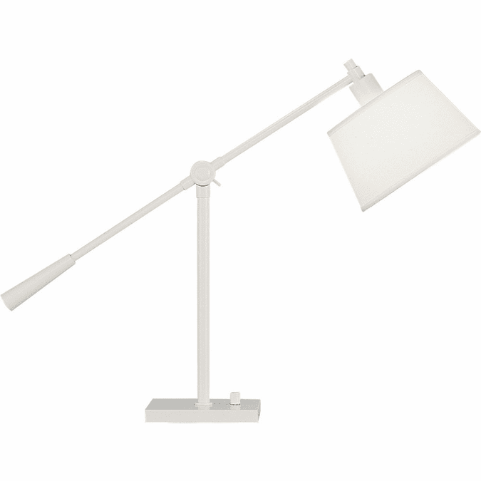 Robert Abbey 1803 Real Simple Stardust White Powder Coat Over Steel Task Lighting