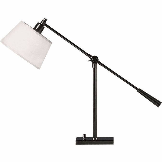 Robert Abbey 1823 Real Simple Gunmetal Powder Coat Over Steel Task Lamp