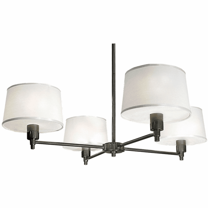 Robert Abbey 1827 Real Simple Gunmetal Powder Coat Over Steel Chandelier Lighting