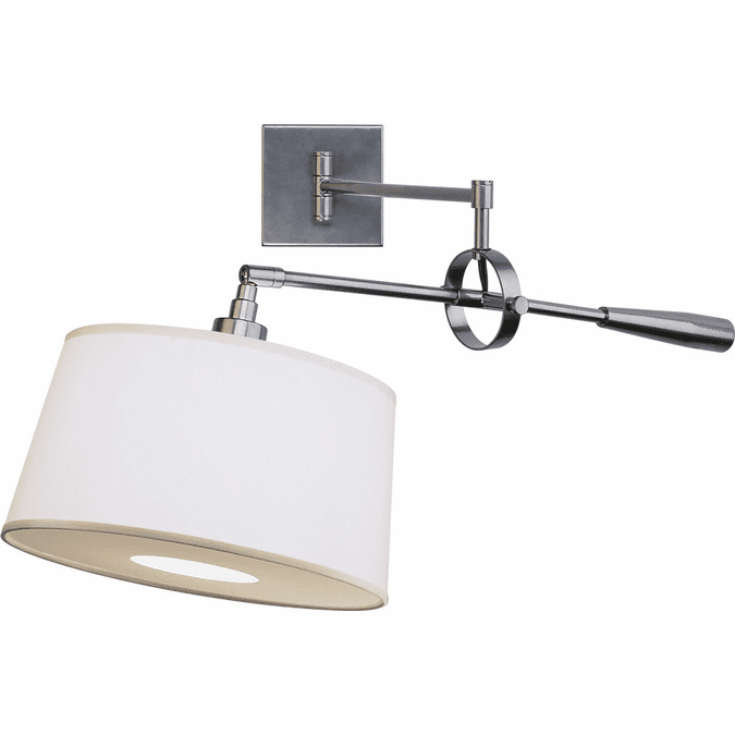 Robert Abbey 1829 Real Simple Gunmetal Powder Coat Over Steel Swing Arm Wall Lamp
