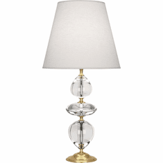 Robert Abbey 260 Williamsburg Orlando Clear Crystal with Brass Side Table Lamp