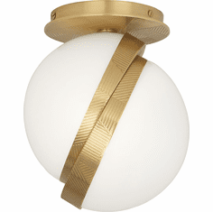 Robert Abbey 623 Michael Berman Brut Modern Brass Flush Ceiling Light Fixture