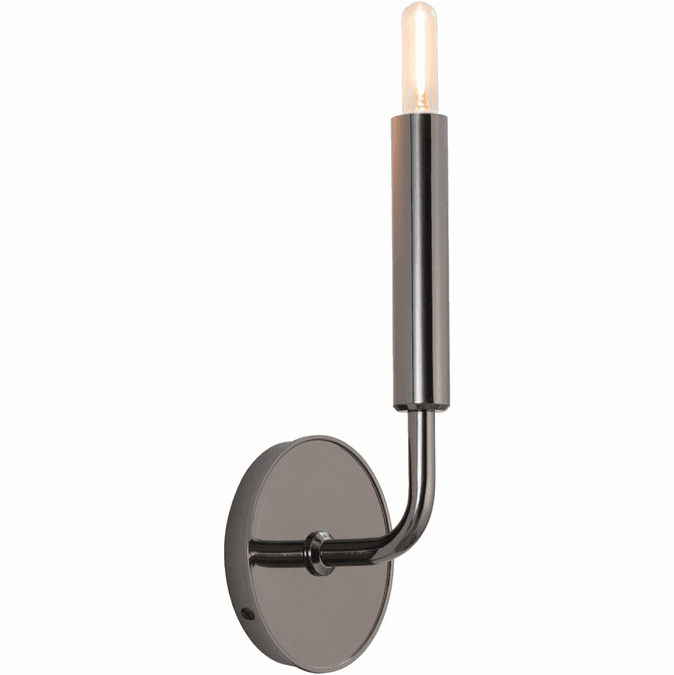 Robert Abbey B1407 Mavisten Edition Carbonia Contemporary Black Chrome Lamp Sconce