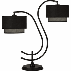Robert Abbey B587B Charlee Contemporary Matte Black Powder Coat Table Light
