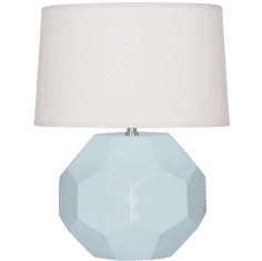 Robert Abbey BB01 Franklin Baby Blue Glazed Ceramic 13" Table Top Lamp