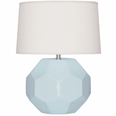 Robert Abbey BB02 Franklin Baby Blue Glazed Ceramic 9" Side Table Lamp