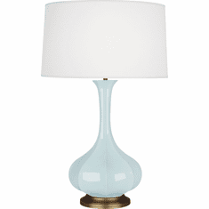 Robert Abbey BB994 Pike Baby Blue Glazed Ceramic 32" Side Table Lamp