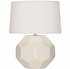 Robert Abbey BN01 Franklin Bone Glazed Ceramic 13" Table Light