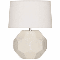 Robert Abbey BN02 Franklin Bone Glazed Ceramic 9" Table Lighting