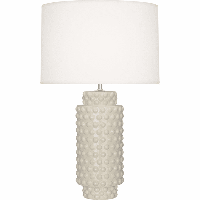 Robert Abbey BN800 Dolly Bone Glazed Textured Ceramic 28" Table Lamp