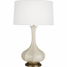 Robert Abbey BN994 Pike Bone Glazed Ceramic 32" Table Light