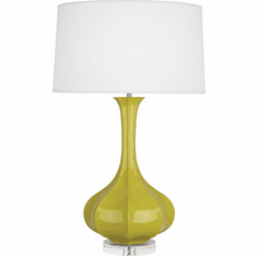Robert Abbey CI996 Pike Citron Glazed Ceramic with Lucite 33" Table Lighting