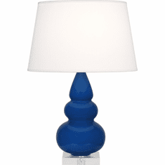 Robert Abbey CT33X Triple Gourd Modern Lily Glazed Ceramic Small Table Lamp Lighting