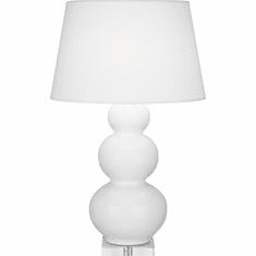 Robert Abbey DY43X Triple Gourd Contemporary Lily Glazed Ceramic Table Lamp