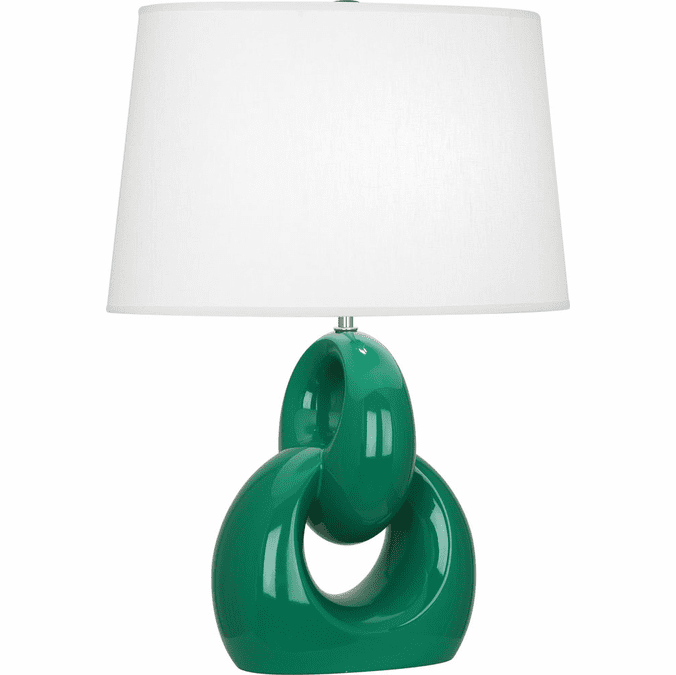 Robert Abbey EG981 Fusion Contemporary Emerald Green Glazed Ceramic