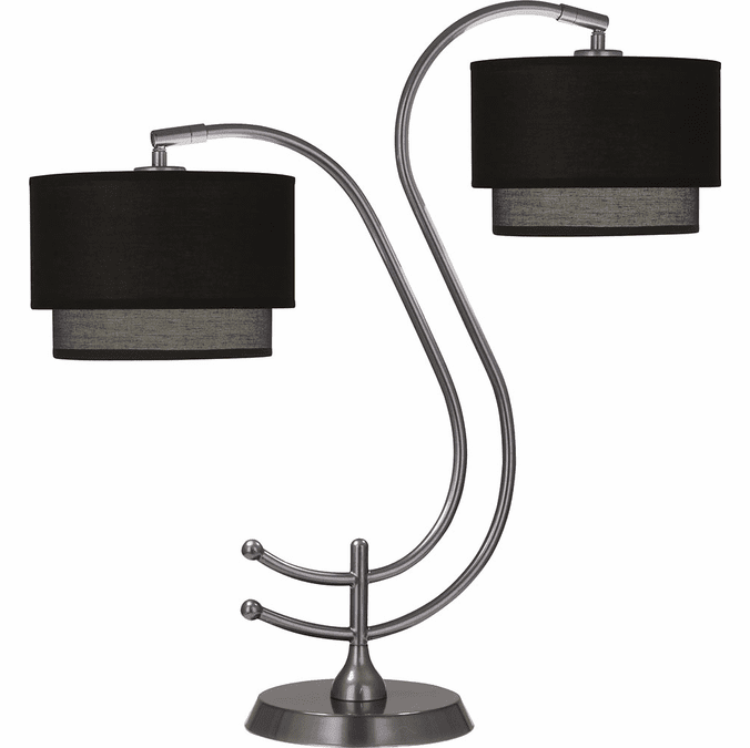 Robert Abbey G587B Charlee Contemporary Gunmetal Powder Coat Side Table Lamp