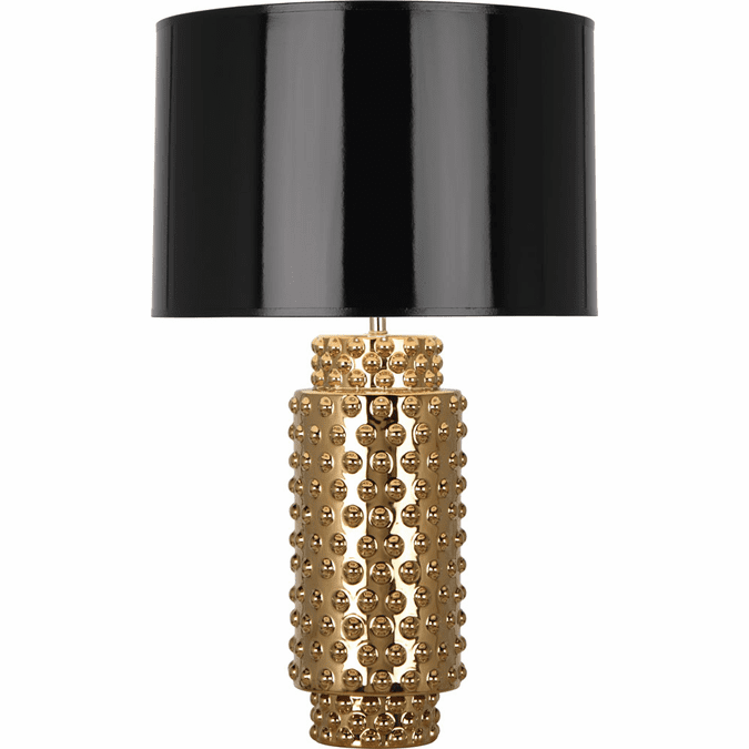 Robert Abbey G800B Dolly Textured Ceramic with Gold Metallic Glaze 28" Side Table Lamp