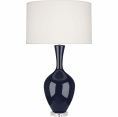Robert Abbey MB980 Audrey Midnight Blue Glazed Ceramic Table Top Lamp