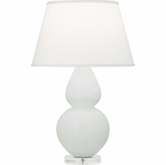 Robert Abbey MCL62 Double Gourd Modern Matte Celadon Glazed Ceramic With Lucite Base Table Lamp