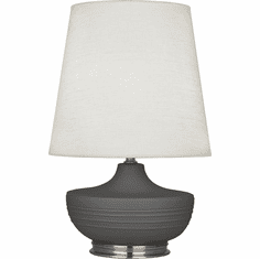 Robert Abbey MCR23 Michael Berman Nolan Matte Ash Glazed Ceramic with Dark Antique Nickel Table Lamp Lighting