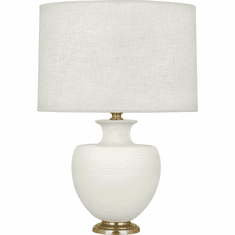 Robert Abbey MLY21 Michael Berman Atlas Matte Lily Glazed Ceramic with Brass Table Top Lamp