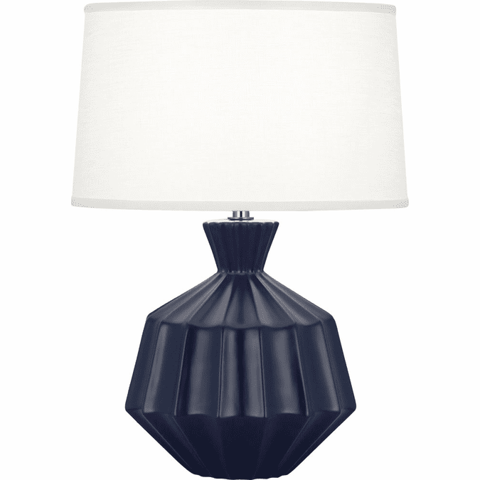 Robert Abbey MMB18 Orion Matte Midnight Blue Glazed Ceramic 18" Lighting Table Lamp