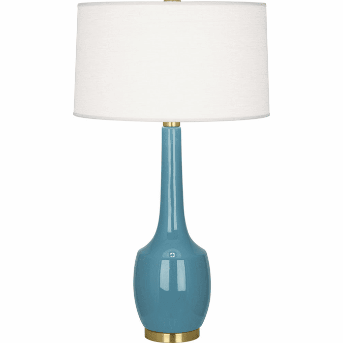 Robert Abbey OB701 Delilah Steel Blue Glazed Ceramic Lighting Table Lamp