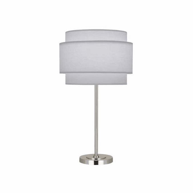 Robert Abbey PG131 Decker Contemporary Polished Nickel Lighting Table Lamp