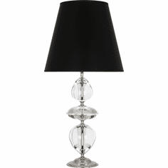Robert Abbey S260B Williamsburg Orlando Clear Crystal with Polished Nickel Side Table Lamp
