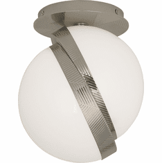 Robert Abbey S623 Michael Berman Brut Contemporary Polished Nickel Flush Mount Light Fixture