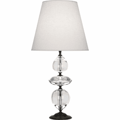 Robert Abbey Z260 Williamsburg Orlando Deep Patina Bronze with Clear Crystal Table Light