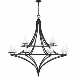 Savoy House 1-1672-12-89 Director Modern Matte Black Chandelier Light