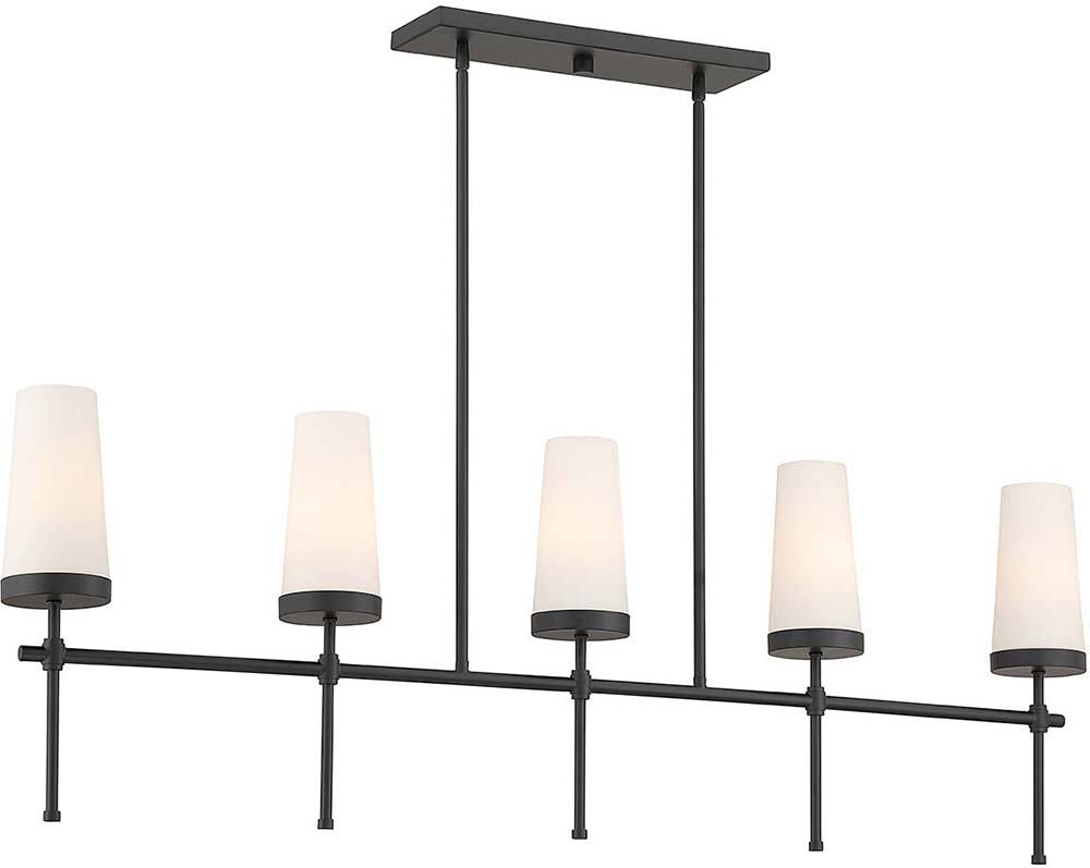 Savoy House 12803589 Haynes Matte Black Drum Kitchen Island Light