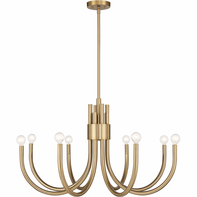 Savoy House 1-6680-8-127 Sorrento Modern Noble Brass Chandelier Light