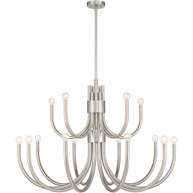 Savoy House 1-6682-15-SN Sorrento Modern Satin Nickel Chandelier Lamp