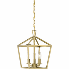 Savoy House 3-420-3-322 Townsend Warm Brass 10" Foyer Light Fixture