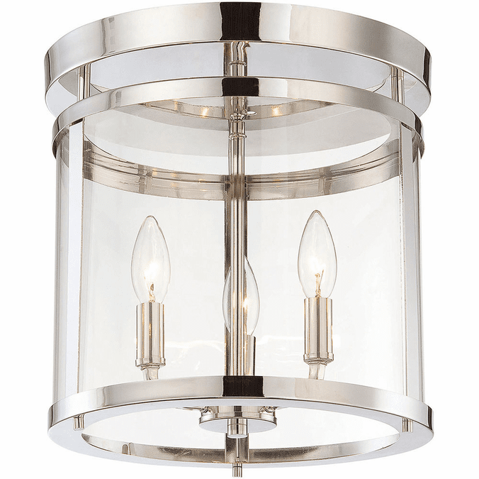 Savoy House 6-1043-3-109 Penrose Polished Nickel Flush Mount Lighting