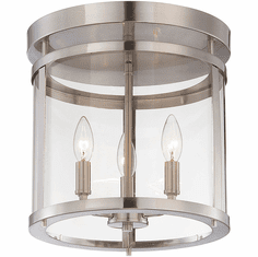 Savoy House 6-1043-3-SN Penrose Satin Nickel Flush Mount Light Fixture