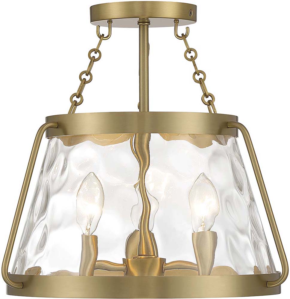 Savoy House 618023322 Crawford Modern Warm Brass Flush Mount