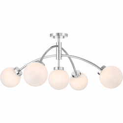 Savoy House 6-6199-5-11 Redfield Contemporary Chrome Ceiling Lighting Fixture