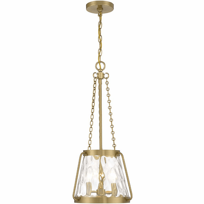 Savoy House 7-1803-3-322 Crawford Modern Warm Brass 3-Light Pendant Hanging Light