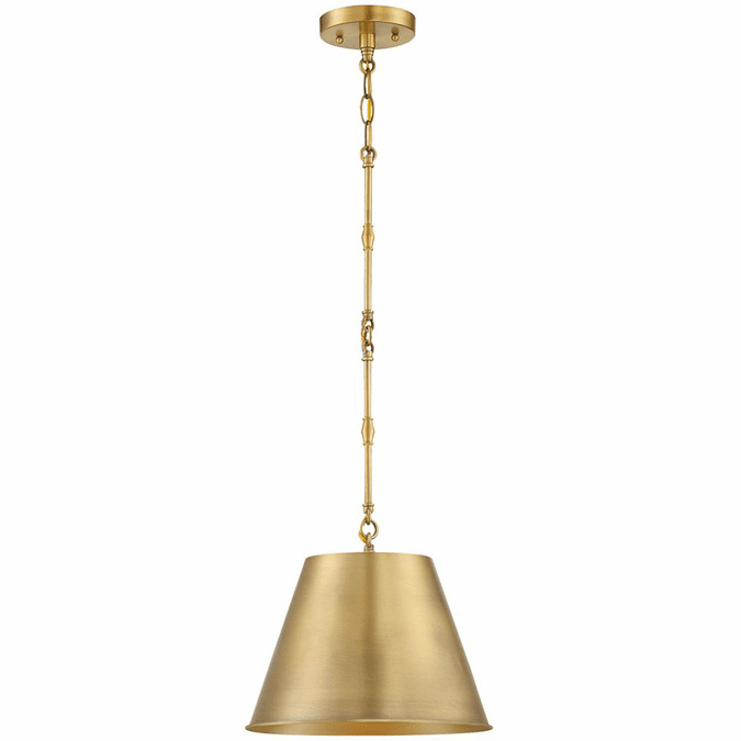 Savoy House 7-232-1-322 Alden Vintage Warm Brass 12" Lighting Pendant