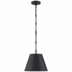 Savoy House 7-232-1-89 Alden Retro Matte Black 12" Hanging Light