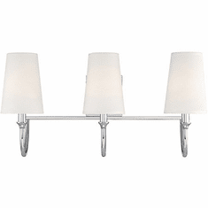 Savoy House 8-2542-3-109 Cameron  Polished Nickel 3-Light Bathroom Lighting Fixture