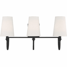 Savoy House 8-2542-3-89 Cameron  Matte Black 3-Light Bathroom Light